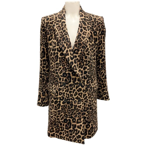 Veronica Beard Leopard Senna Dickey Coat - Picture 1 of 5